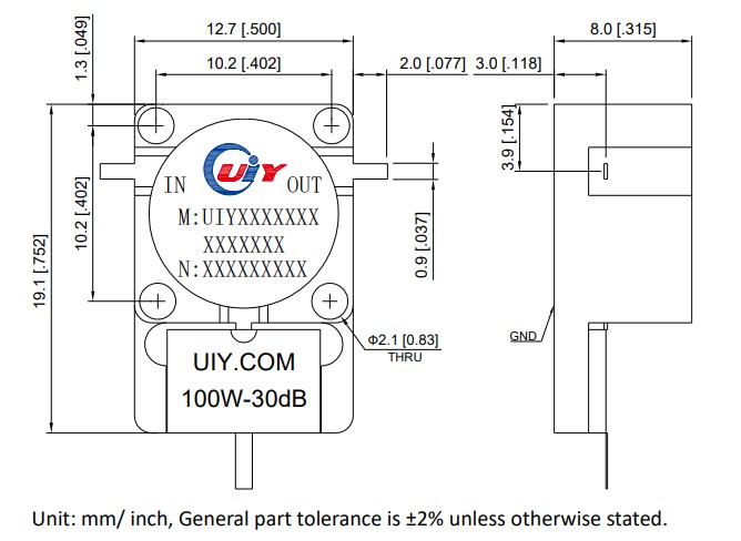 UIYDI1219A Mechanical Drawing